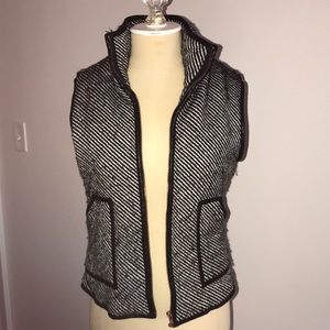 Black and white vest